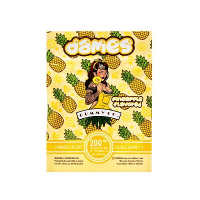 Dames Gummy Co. Pineapple THC Gummies - 200mg - Bite Size Canada