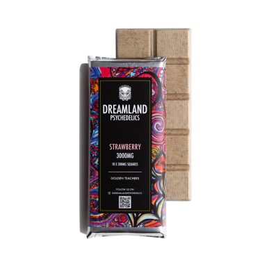 Dreamland strawberry psilocybin chocolate bar