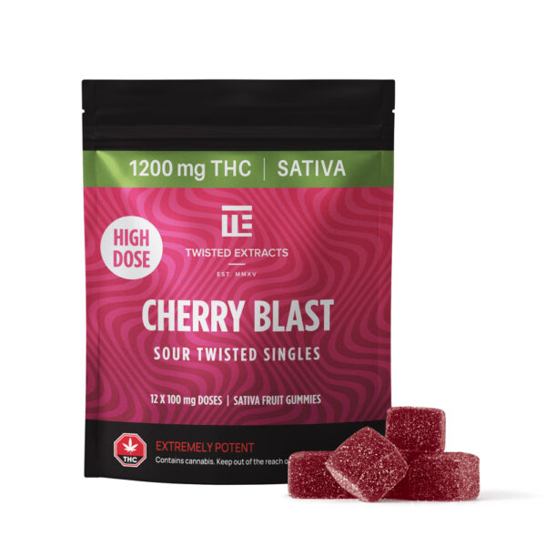 Twisted Extracts - High Dose Cherry Blast Twisted Singles - 1200mg